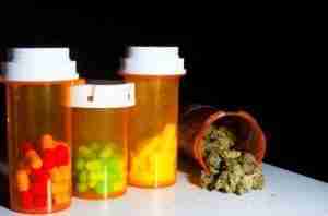 Prescription drugs in pill bottles